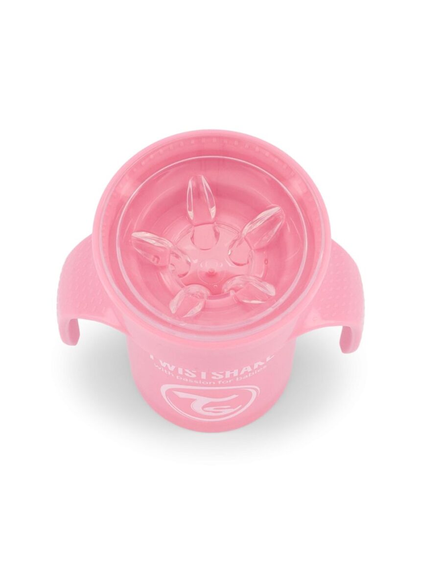 Twistshake κύπελλο spill-free 360° 230ml 6m+ pastel pink 32-08-78928 - Twistshake