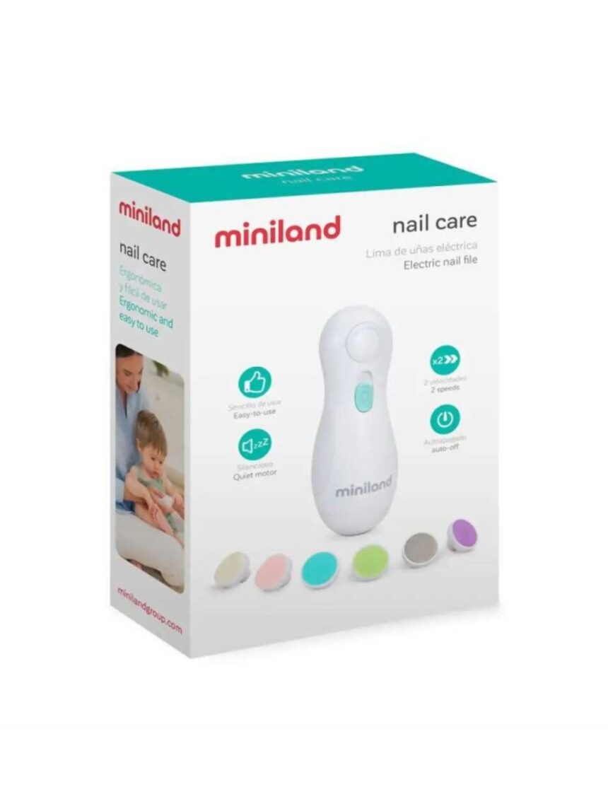 Miniland ηλεκτρική λίμα νυχιών με 6 κεφαλές ml89608 - Miniland