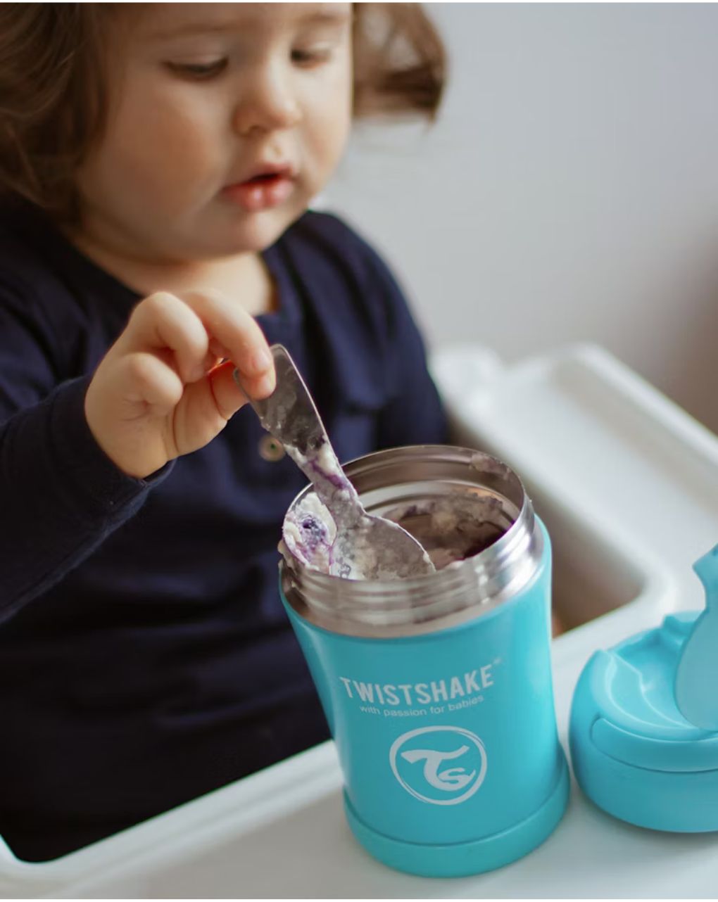 Twistshake ισοθερμικό δοχείο φαγητού 350ml παστελ μπλε 32-08-78750 - Twistshake