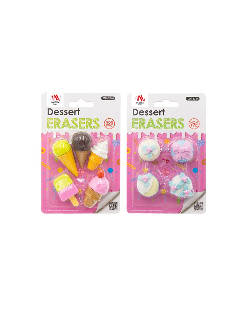 Fancy eraser set: dessert ii σε 2 σχέδια - LITTLE TREE