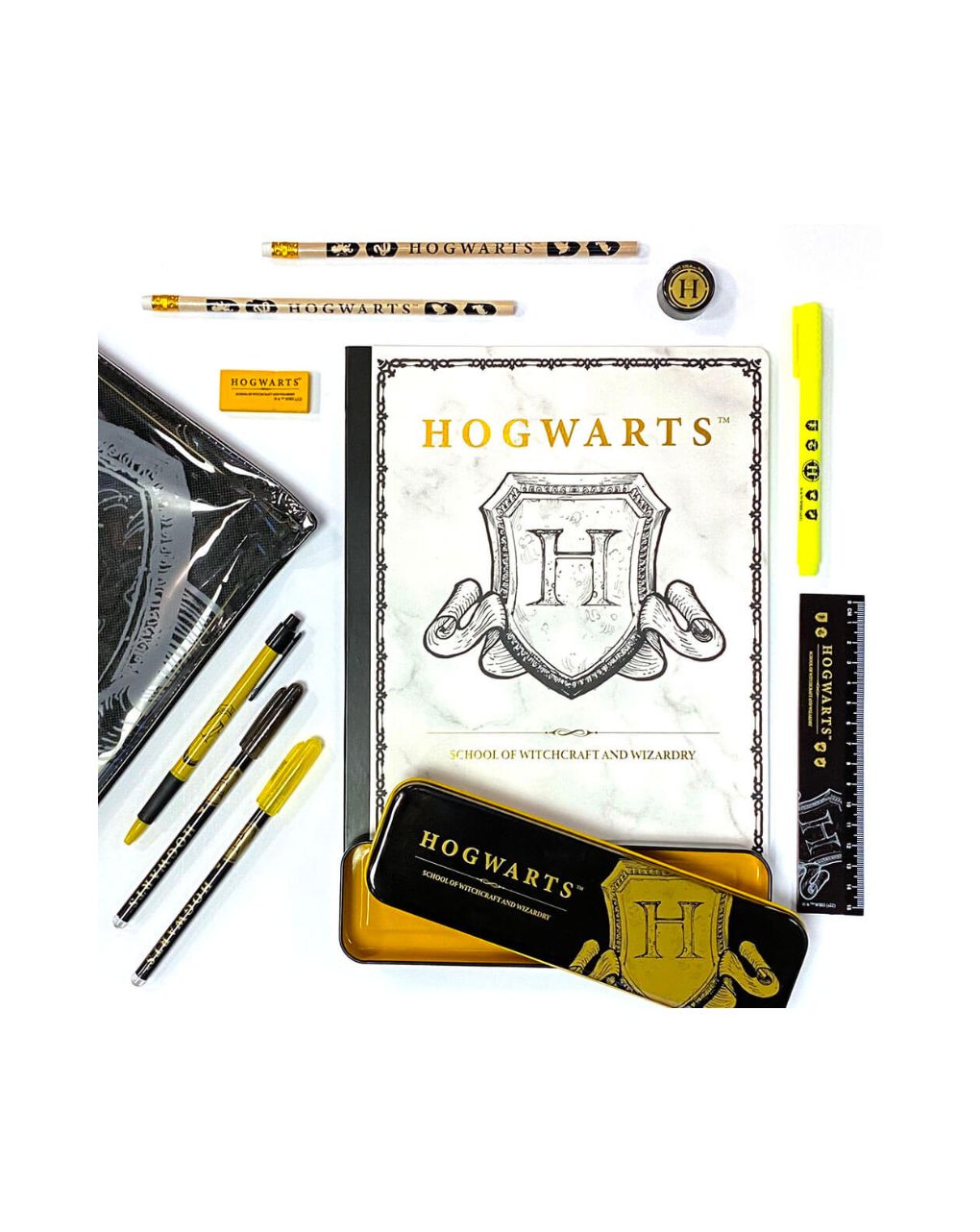 Harry potter bumper stationery set – hogwarts shield - BLUE SKY