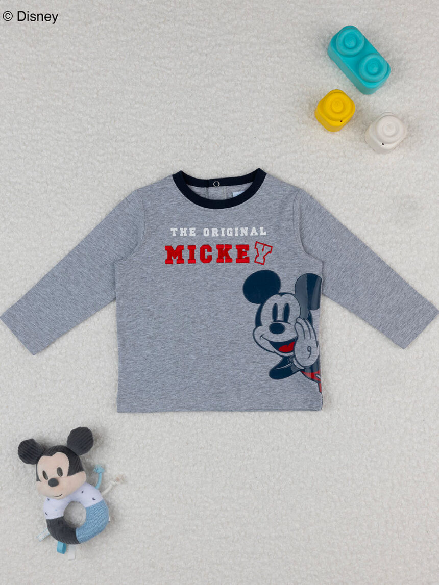 βρεφική μπλούζα γκρι mickey για αγόρι - Prénatal