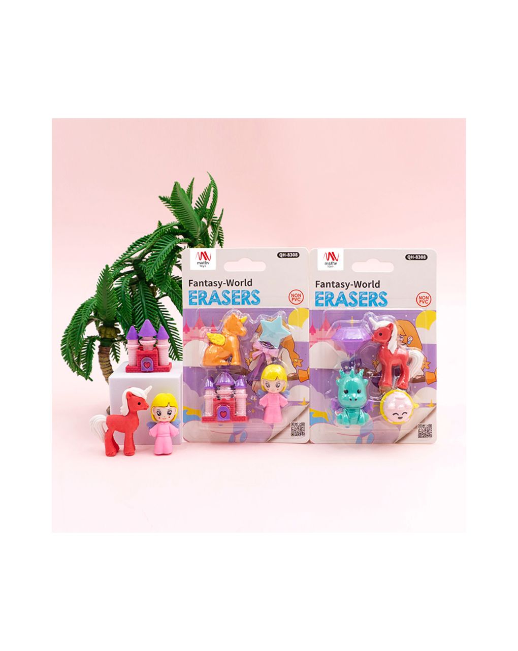 Fancy eraser set: fantasy world σε 2 σχέδια - LITTLE TREE