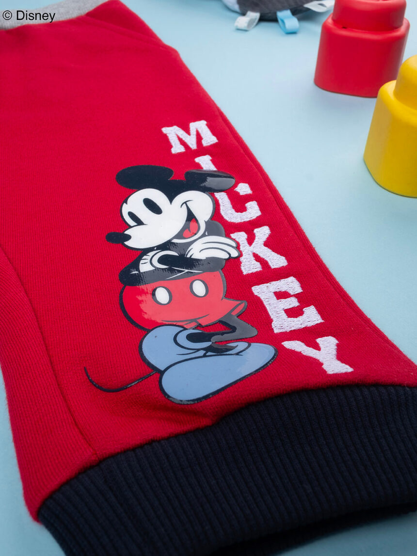 βρεφικό παντελόνι φόρμας κόκκινο mickey για αγόρι - Prénatal