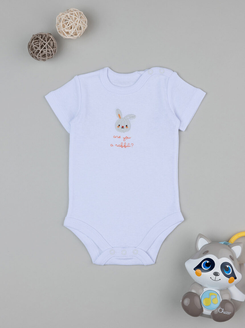 βρεφικό κορμάκι λευκό rabbit unisex - Prénatal