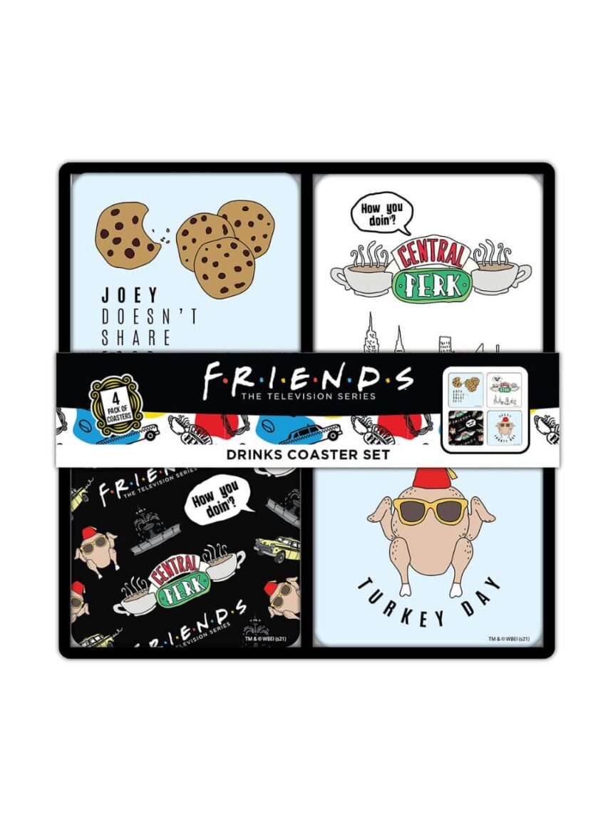 Friends drinks coaster set - BLUE SKY