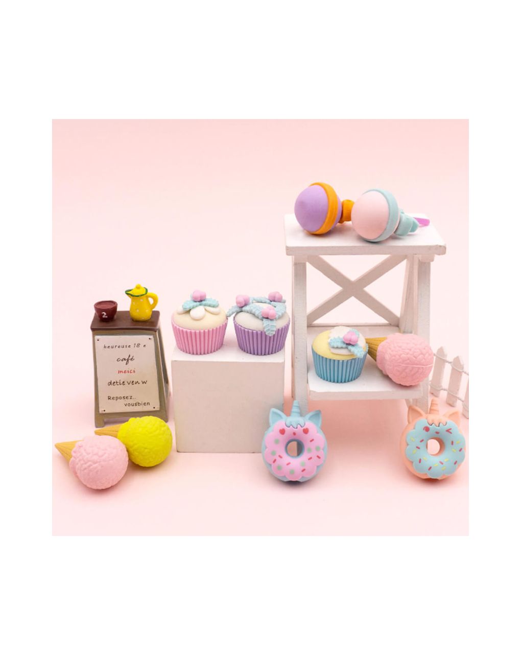 γόμες fancy erasers in lunchbox: delicious desserts σε 4 σχέδια - LITTLE TREE
