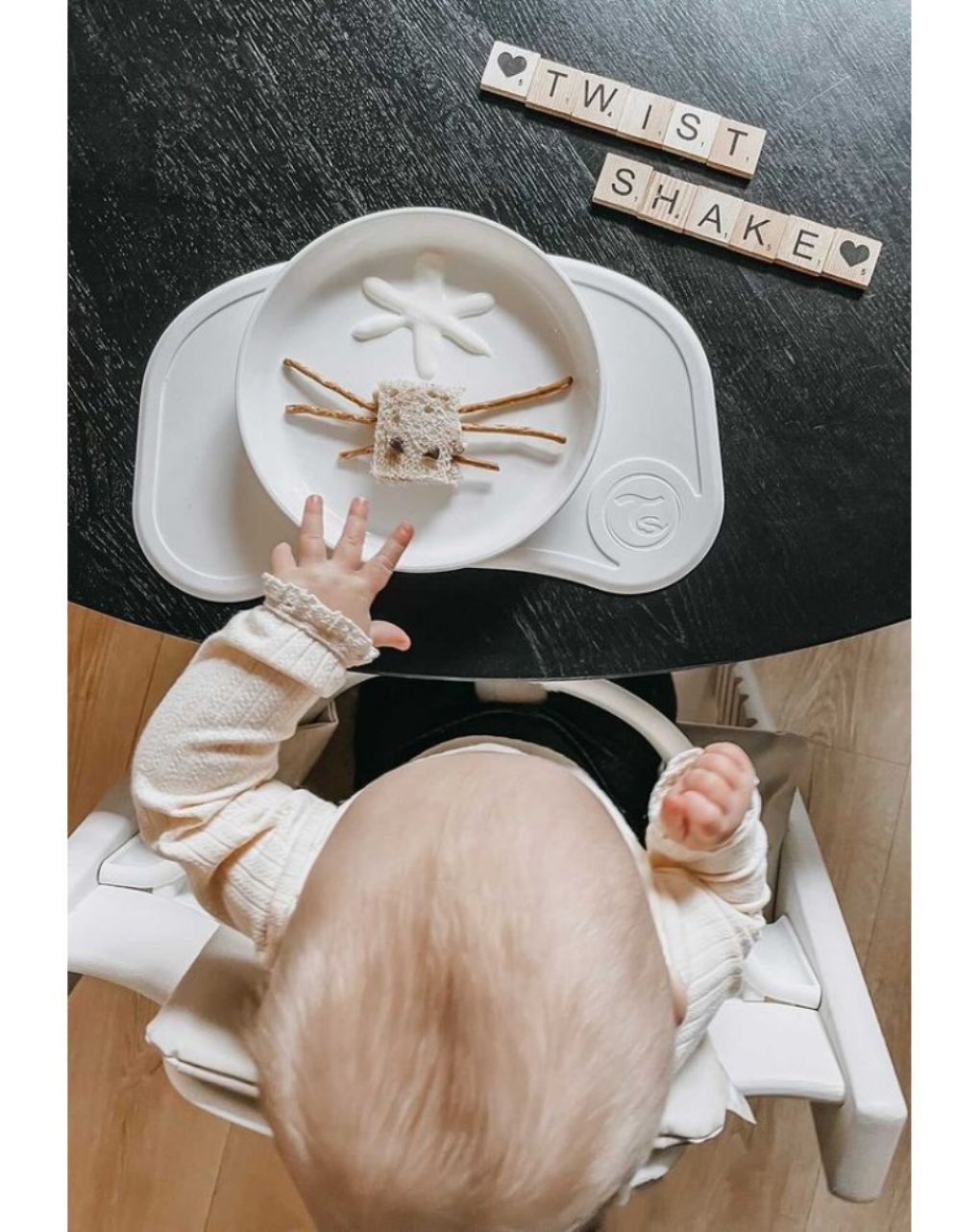 Twistshake σουπλά click-mat mini & πιάτο λευκό 32-08-78443 - Twistshake