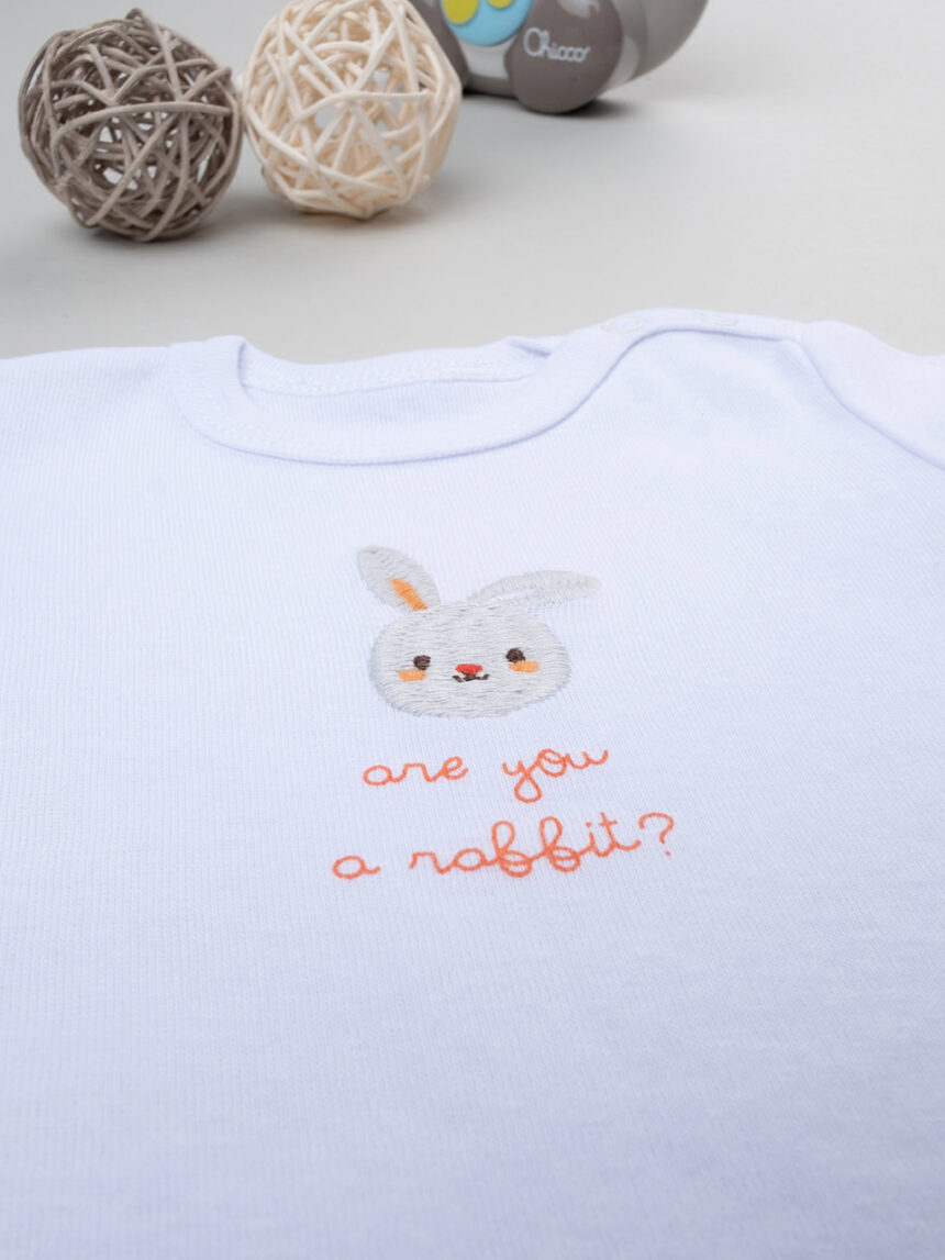 βρεφικό κορμάκι λευκό rabbit unisex - Prénatal