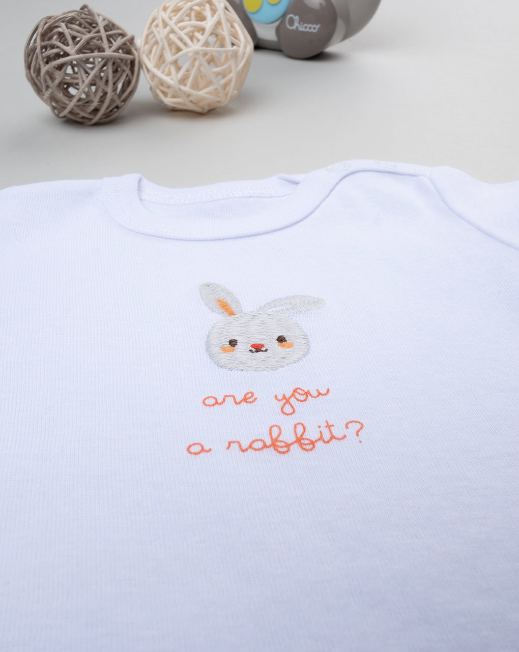 βρεφικό κορμάκι λευκό rabbit unisex - Prénatal