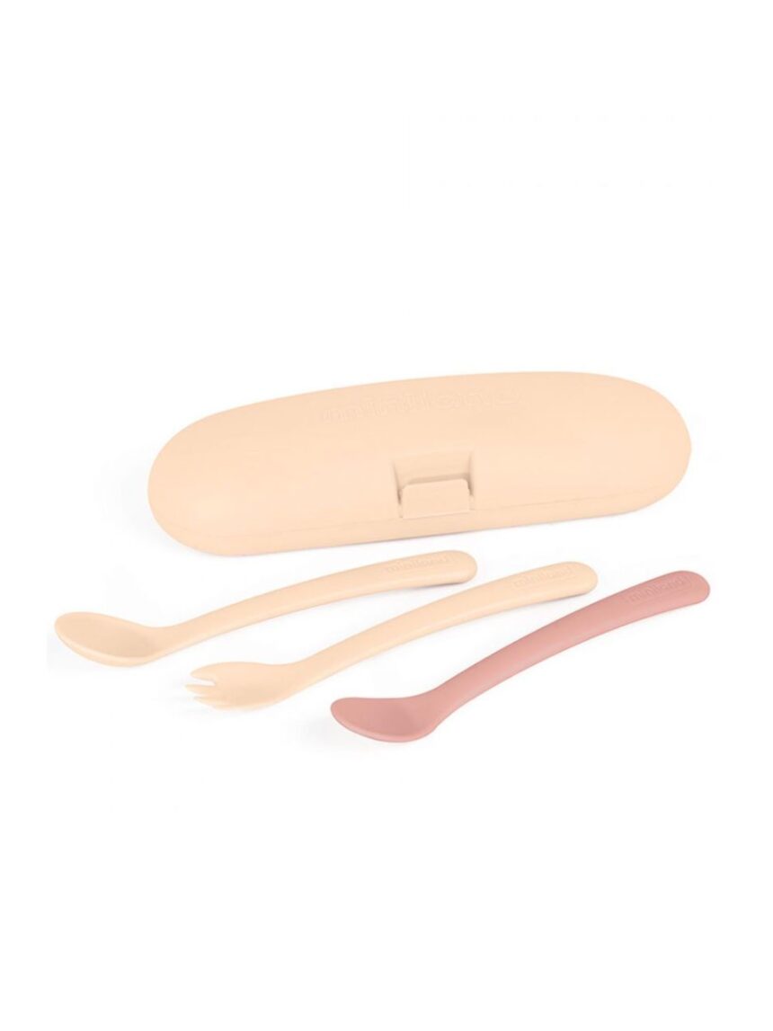 Miniland σετ 3τμχ κουταλοπίρουνα σε θήκη picneat valencia ml89597 - Miniland