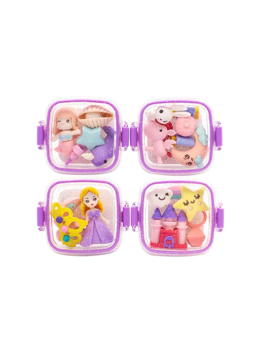 γόμες fancy erasers in lunchbox: princess σε 4 σχέδια - LITTLE TREE