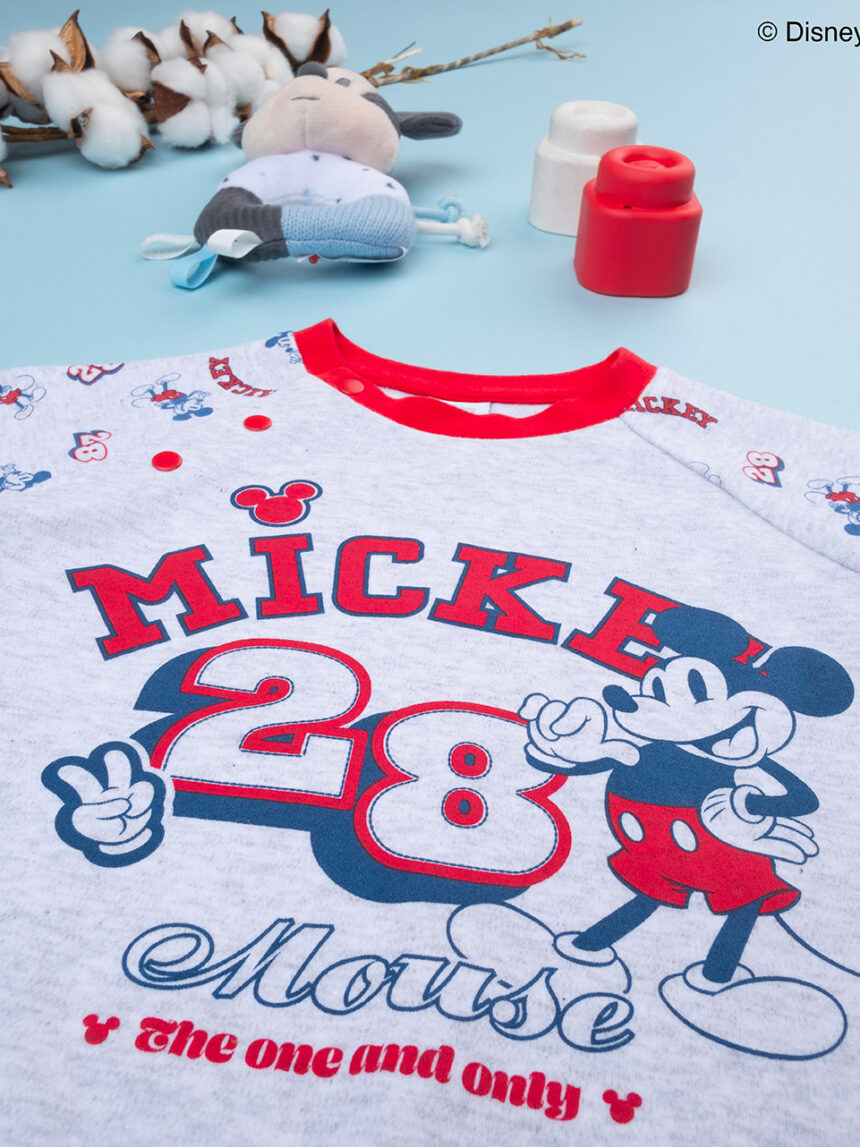 βρεφική πιτζάμα γκρι με το mickey για αγόρι - Prénatal