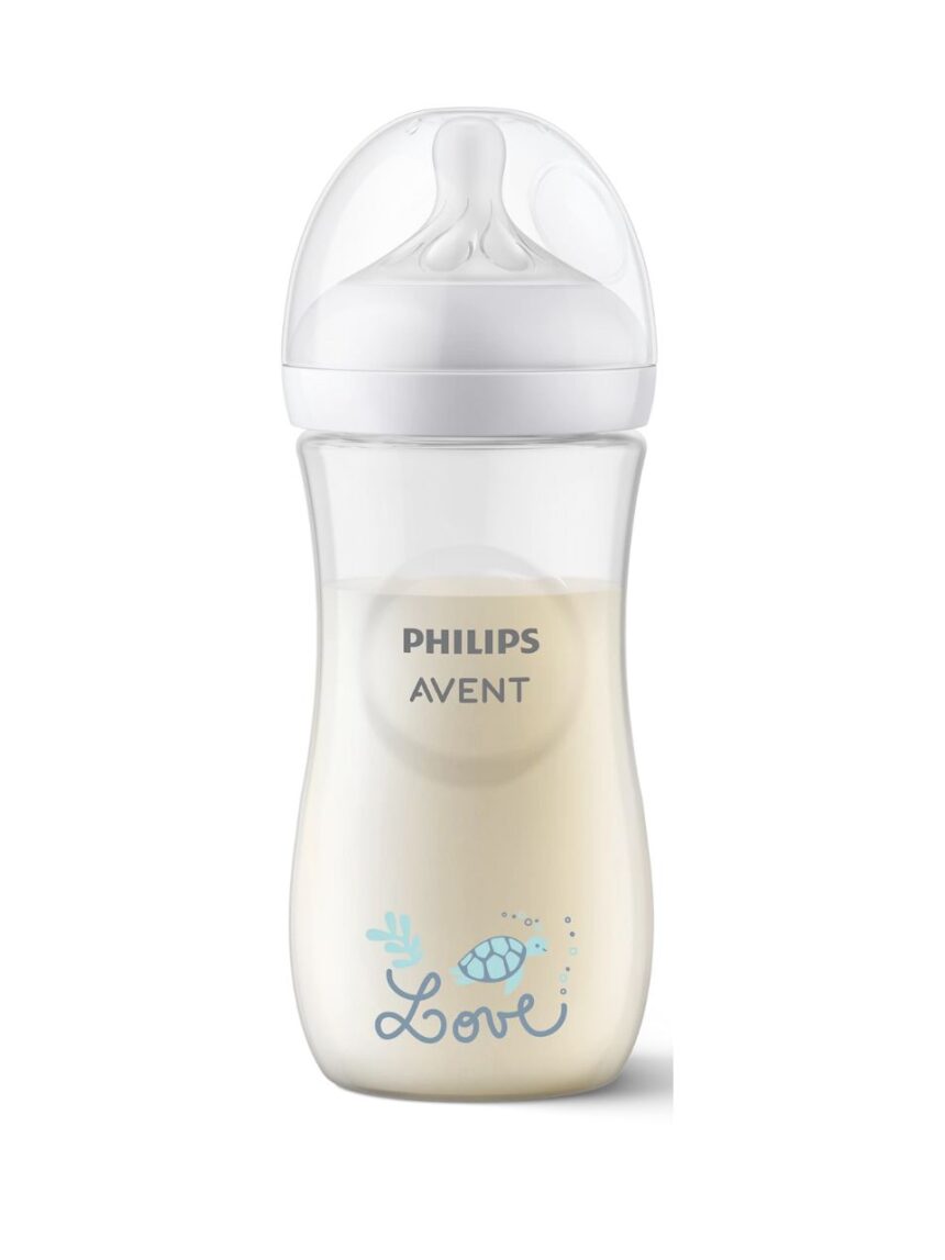 Philips avent πλαστικό μπιμπερό natural response 3m+ 330ml χελωνα scy906/11 - Philips Avent