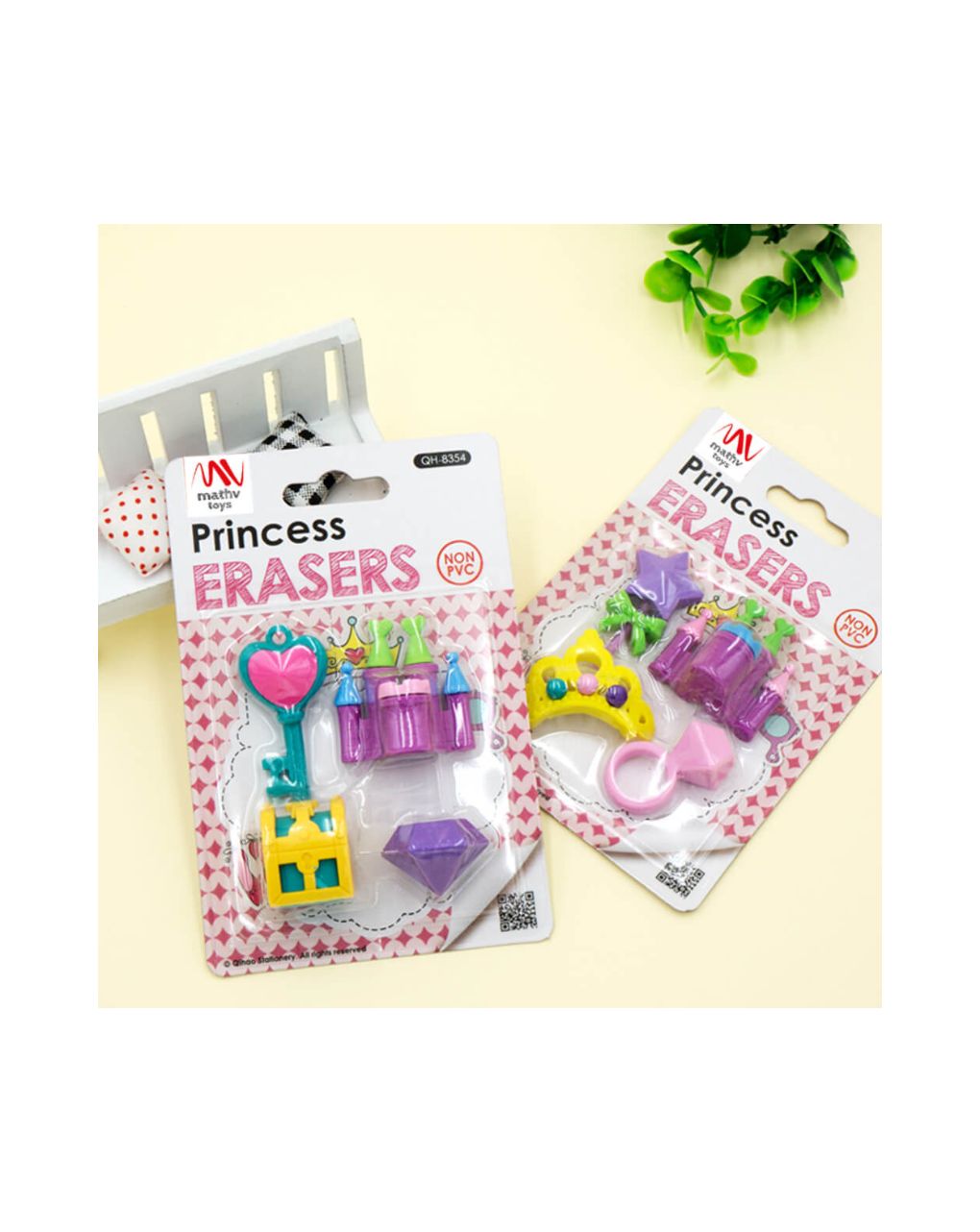 Fancy eraser set: princess σε 2 σχέδια - LITTLE TREE