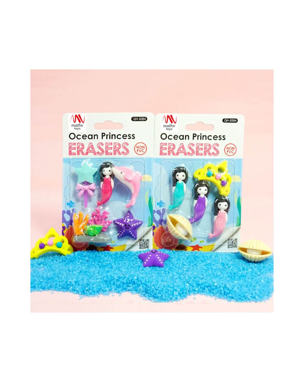 Fancy eraser set: ocean princess σε 2 σχέδια - LITTLE TREE