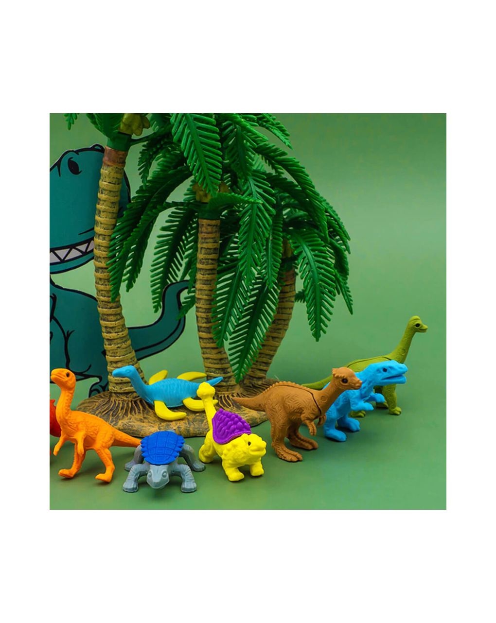 Fancy eraser set: dinosaurs σε 2 σχέδια - LITTLE TREE