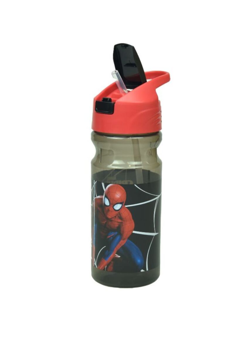 Gim παγούρι πλαστικό flip 500ml spiderman black city, 557-12203 - Gim