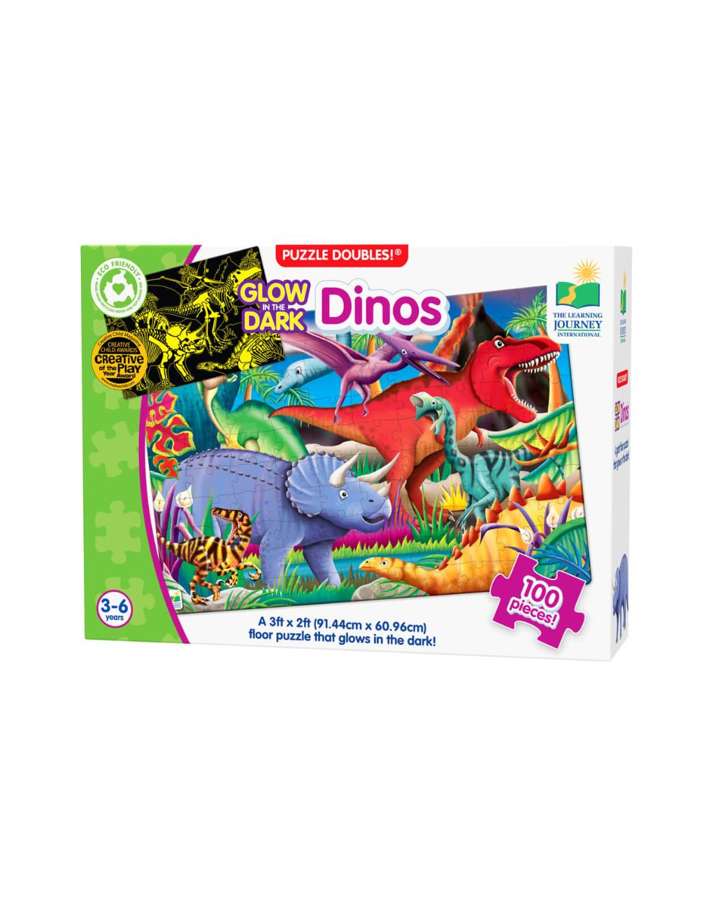 παζλ 2 σε 1 - φωσφορίζει στο σκοτάδι - δεινόσαυροι