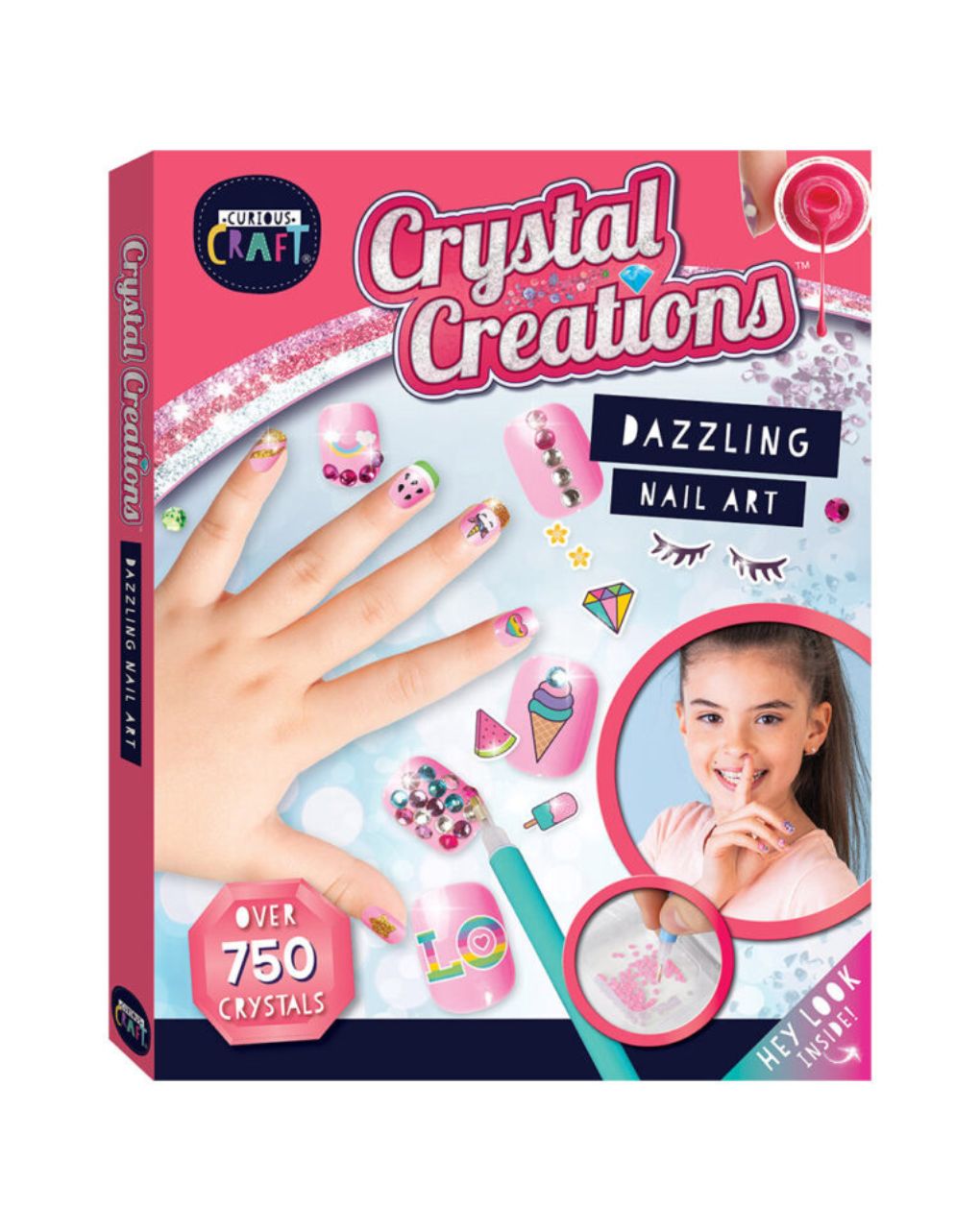 Curious craft crystal creations: dazzling nail art