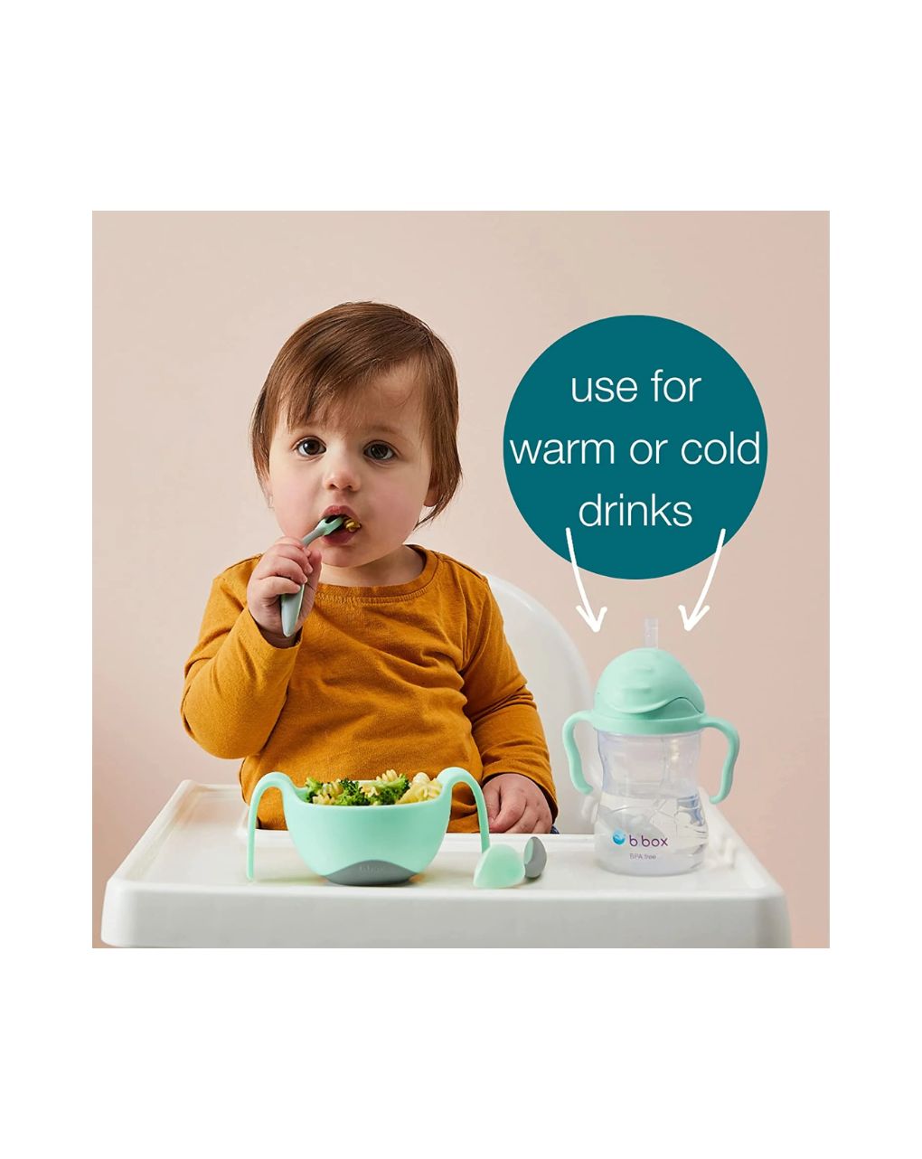 B.box εκπαιδευτικό ποτηράκι με καλαμάκι 6m+ sippy cup tutti frutti 240ml, bb521 - BBOX