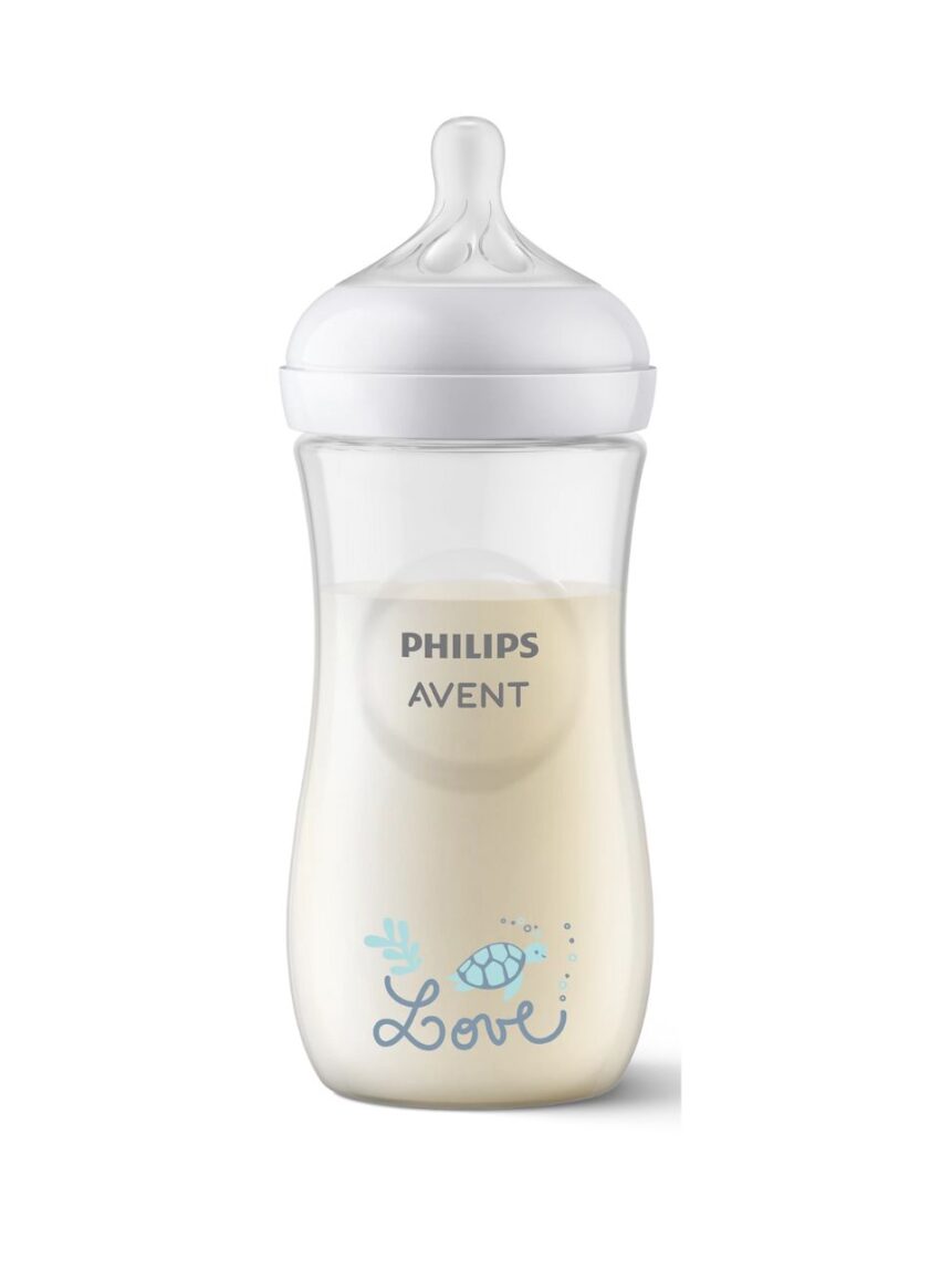 Philips avent πλαστικό μπιμπερό natural response 3m+ 330ml χελωνα scy906/11 - Philips Avent