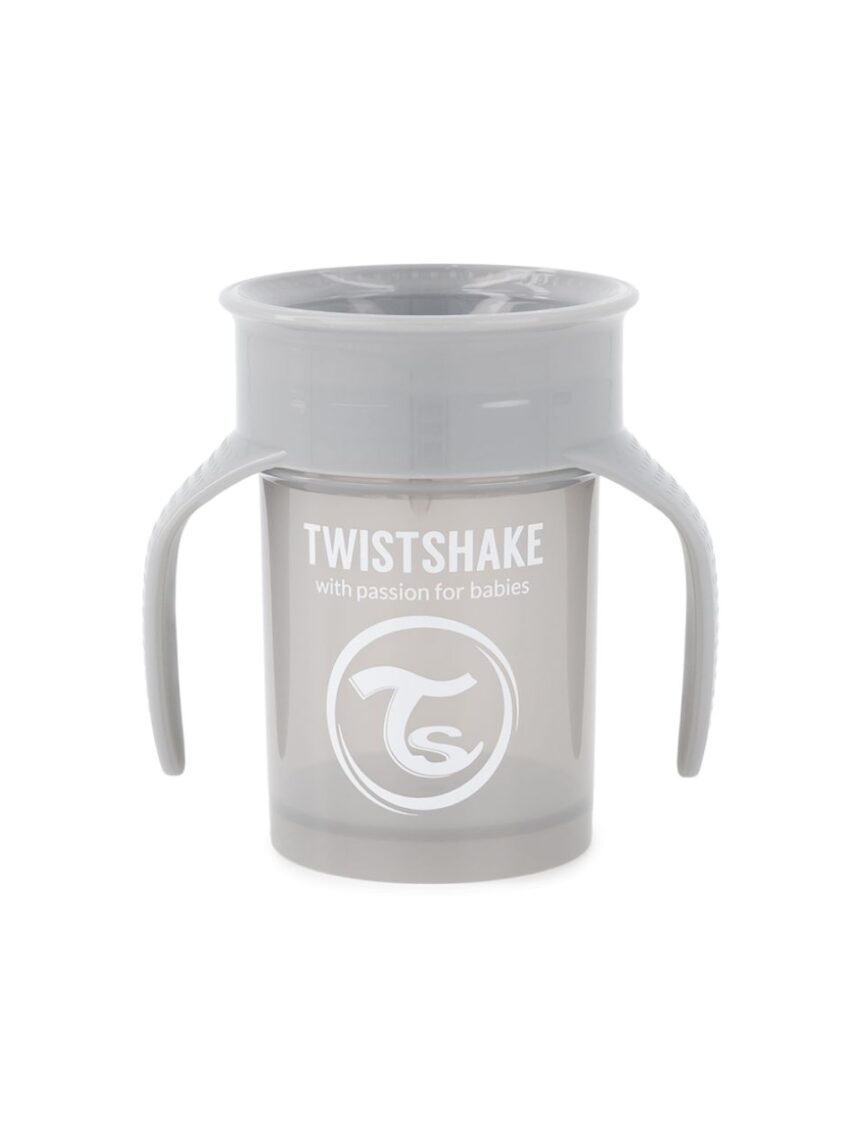 Twistshake κύπελλο spill-free 360° 230ml 6m+ pastel grey 32-08-78930 - Twistshake