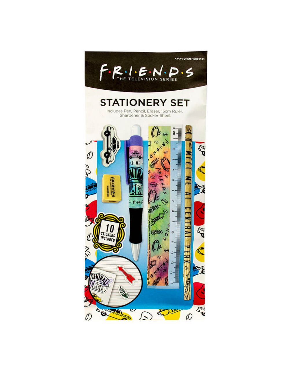 σχολικό σετ friends stationery paper pouch – tie dye - BLUE SKY