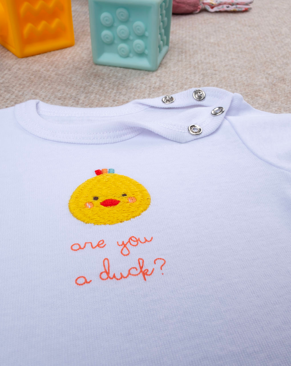 βρεφικό κορμάκι λευκό duck unisex - Prénatal