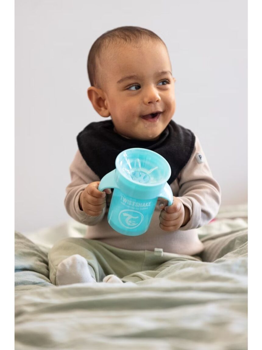 Twistshake κύπελλο spill-free 360° 230ml 6m+ pastel blue 32-08-78929 - Twistshake