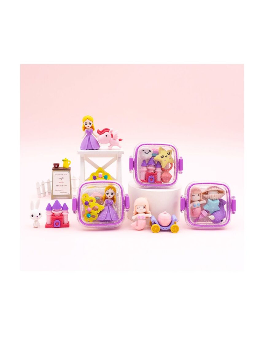 γόμες fancy erasers in lunchbox: princess σε 4 σχέδια - LITTLE TREE