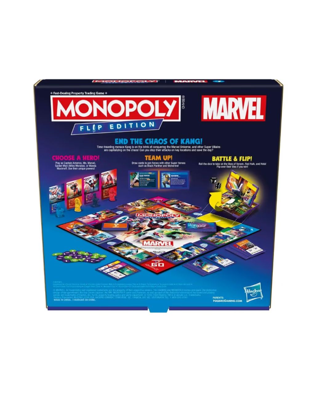 Hasbro επιτραπέζιο παιχνίδι monopoly spiderman flip edition marvel f9931 - Monopoly