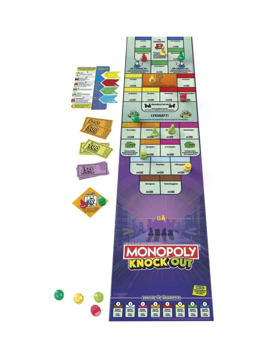 Hasbro επιτραπέζιο παιχνίδι monopoly knockout f8995 - Monopoly