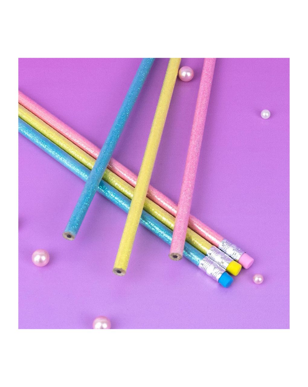 Dreamy glitter set 12 μολύβια hbl (2 σχέδια), lt111229 - LITTLE TREE