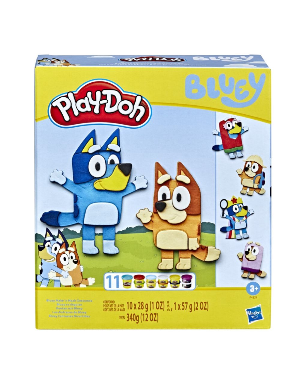 Hasbro play-doh bluey make and mash costumes playset f4374