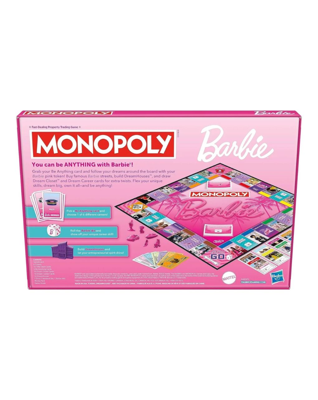 Hasbro επιτραπεζιο παιχνίδι monopoly barbie g0038 - Monopoly