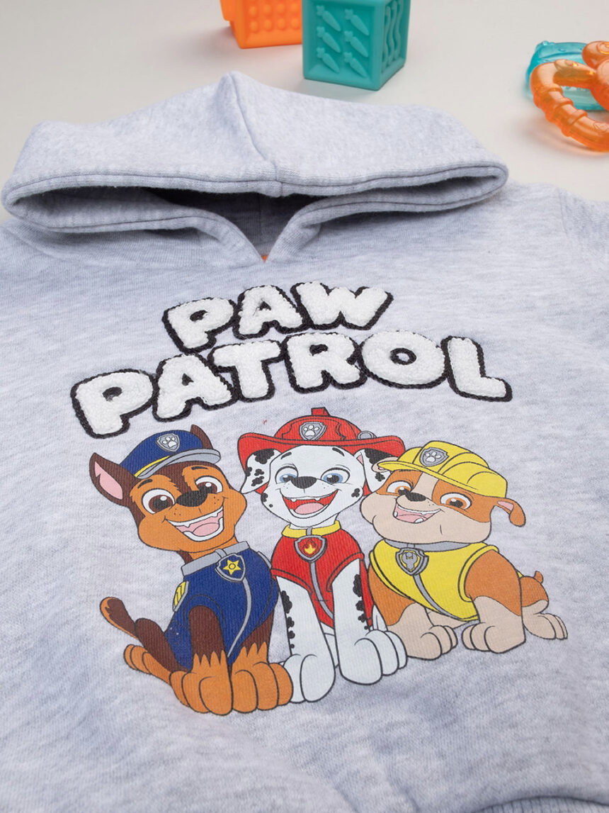 βρεφική μπλούζα φούτερ γκρι paw patrol για αγόρι - Prénatal