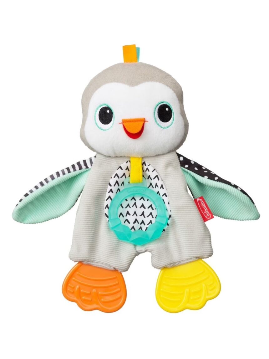 Infantino μασητικό πιγκουίνος cuddly teether, b-316329-01 - INFANTINO