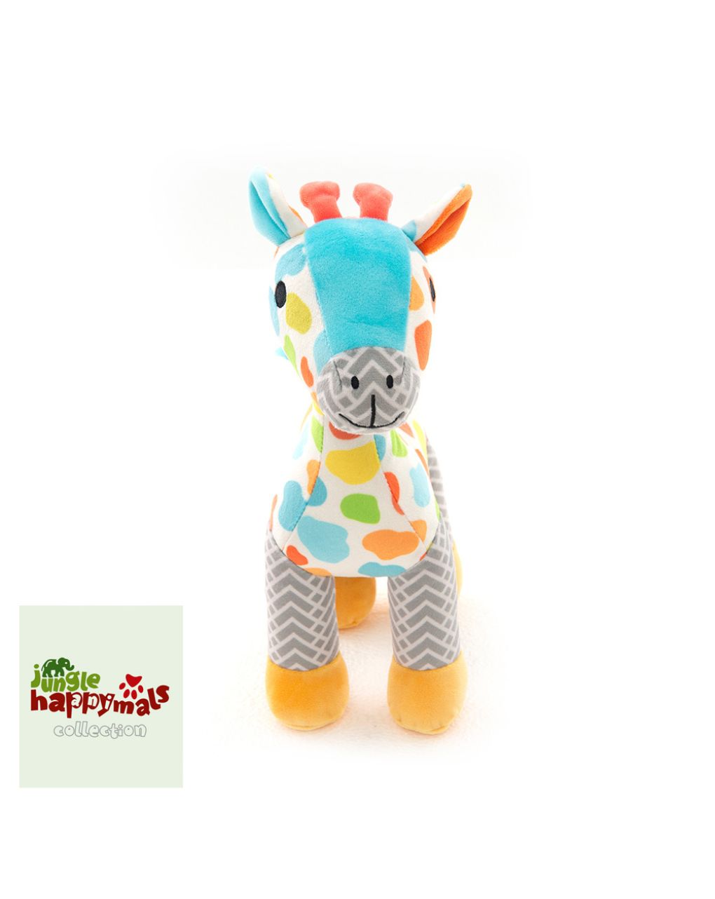 Happymals λούτρινο jungle world: καμηλοπάρδαλη, hj-001 - HAPPYMALS