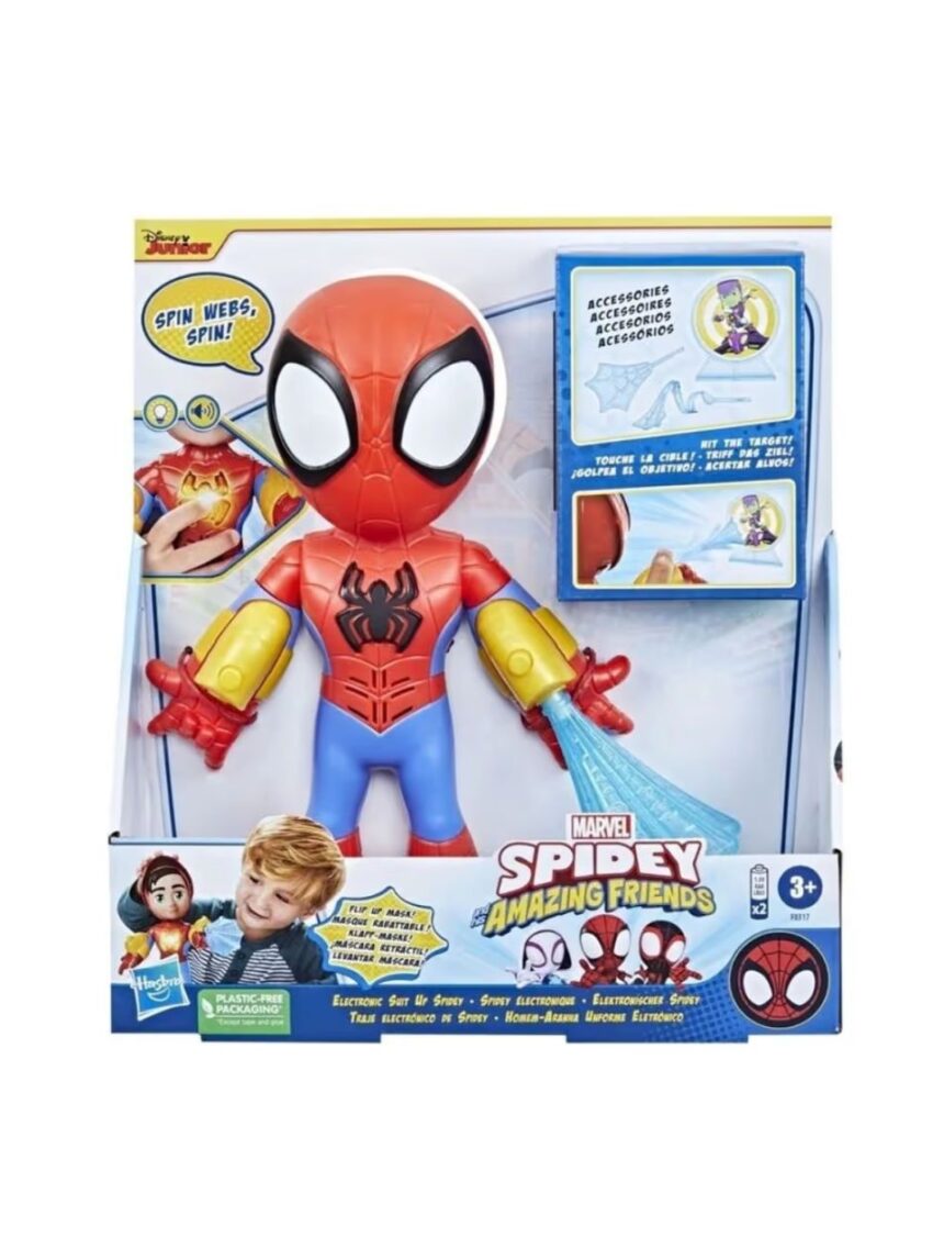 Hasbro spidey and his amazing friends electronic suit up φιγούρα spidey f8317 - SPIDEY