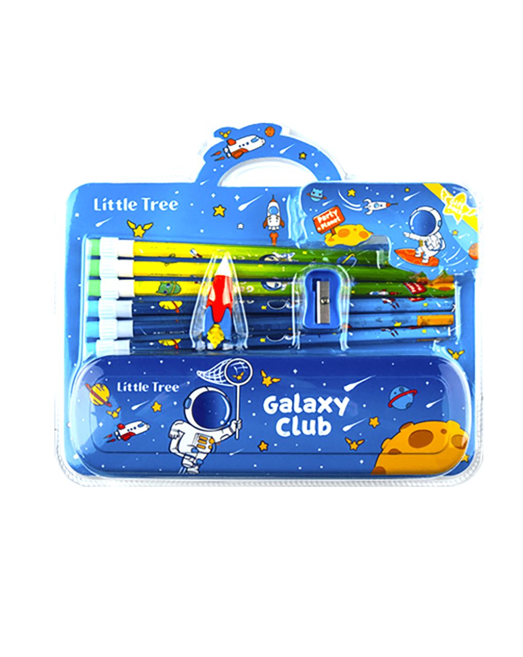 Space prince/ocean princess σχολικό σετ μολύβια σε μεταλλικό κασετίνα (2 σχέδια), lt8001 - LITTLE TREE