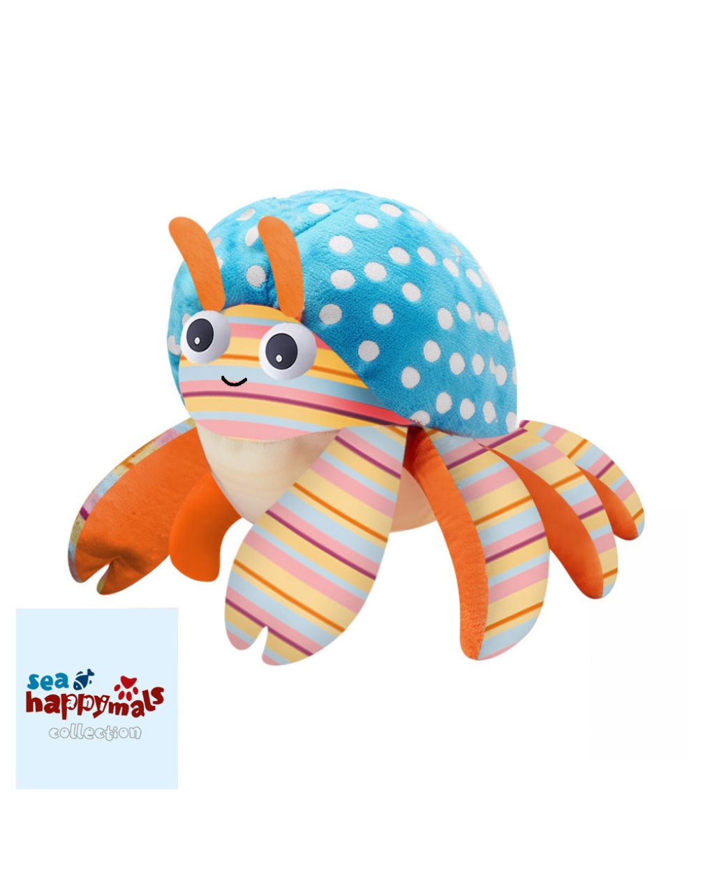 Happymals λούτρινο sea world: κάβουρας, hs-009 - HAPPYMALS