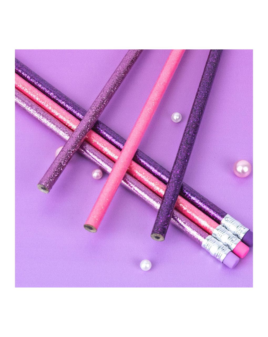 Dreamy glitter set 12 μολύβια hbl (2 σχέδια), lt111229 - LITTLE TREE