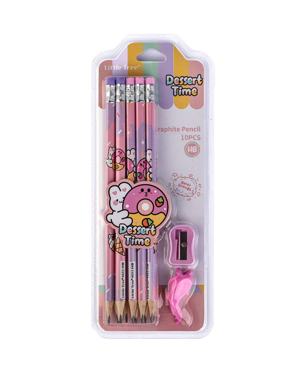 Desert time σετ 10 μολύβια hb με γόμα και ξύστρα (2 σχέδια), lt111015 - LITTLE TREE