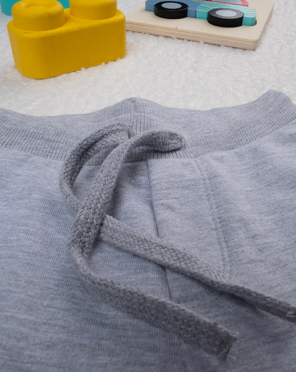 βρεφικό παντελόνι φούτερ γκρι με σκυλάκι για αγόρι - Prénatal