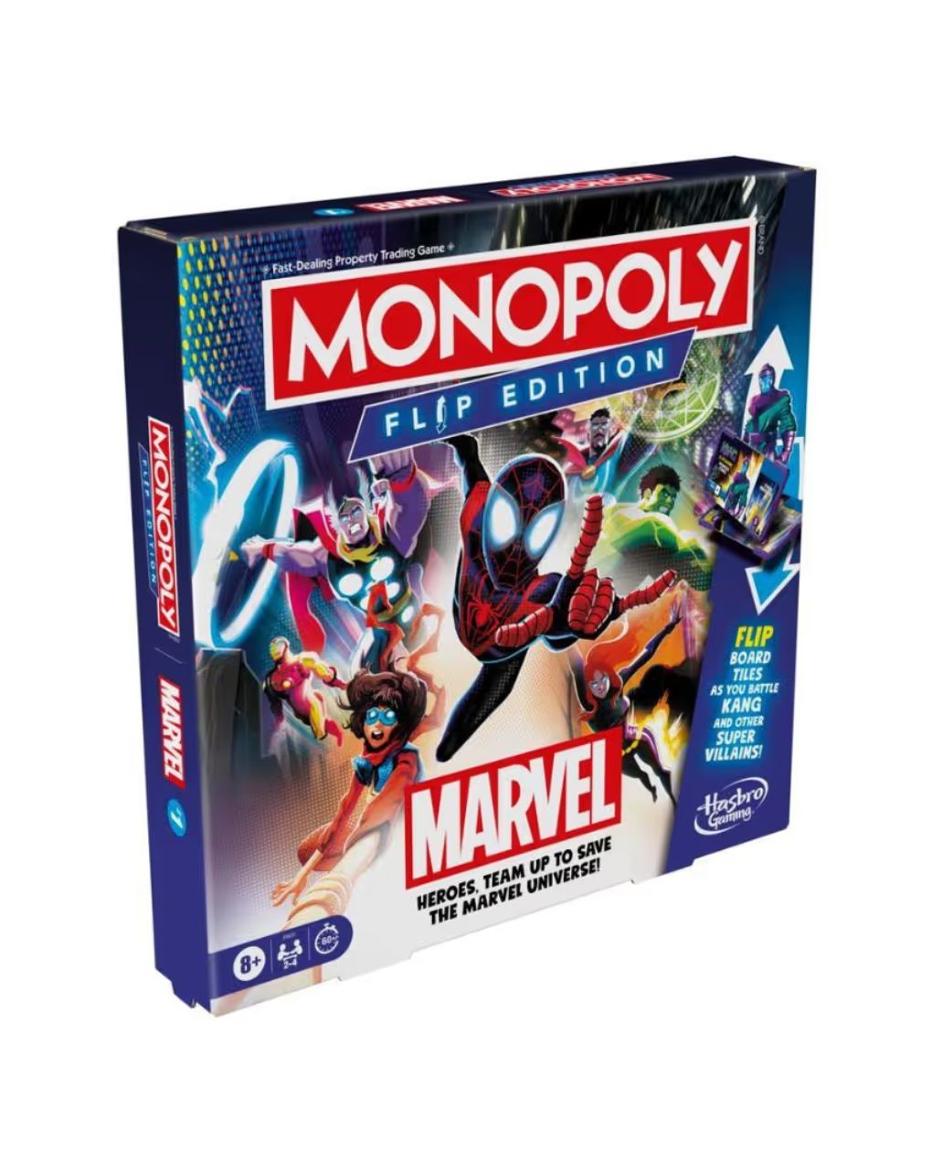 Hasbro επιτραπέζιο παιχνίδι monopoly spiderman flip edition marvel f9931 - Monopoly