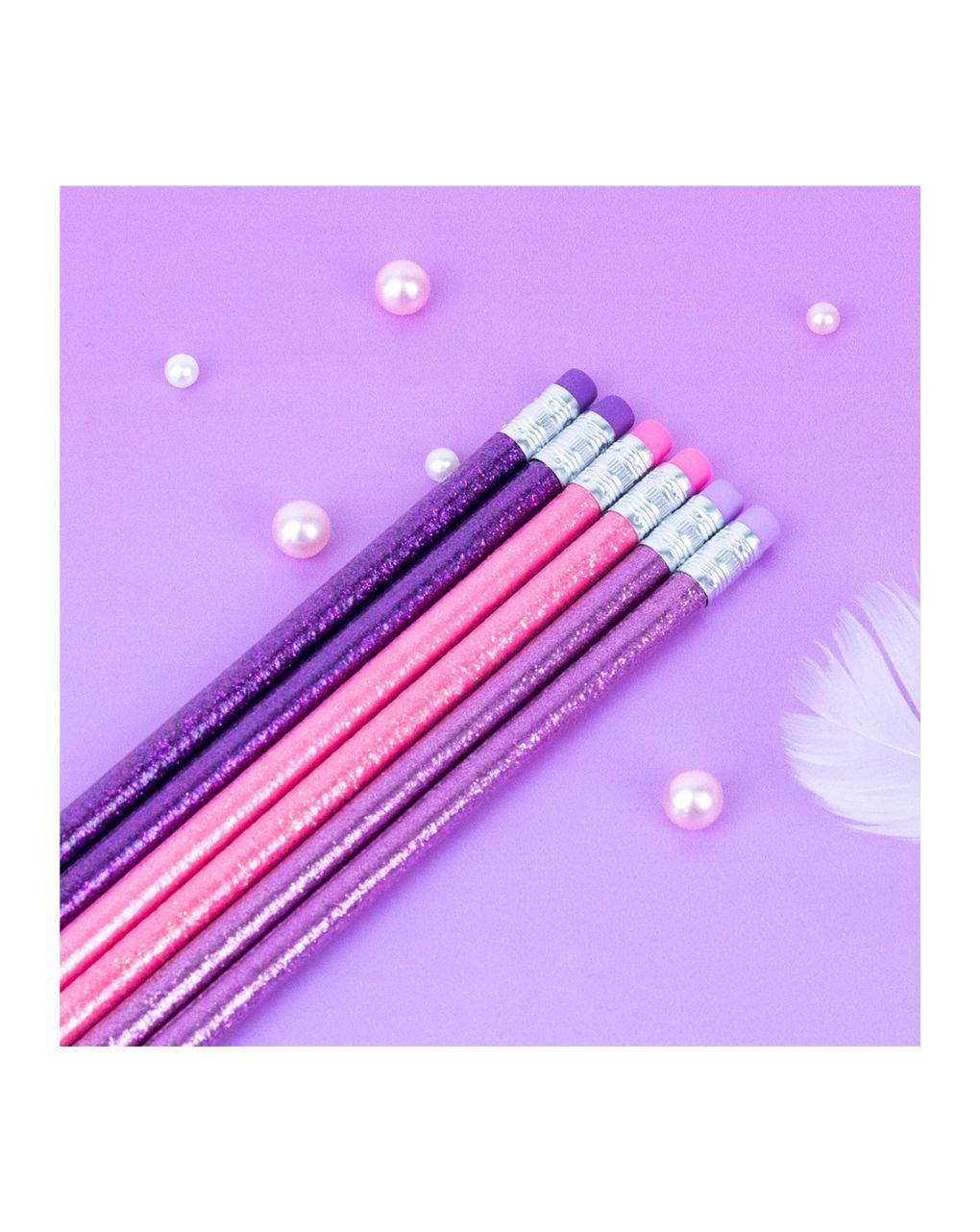 Dreamy glitter set 12 μολύβια hbl (2 σχέδια), lt111229 - LITTLE TREE