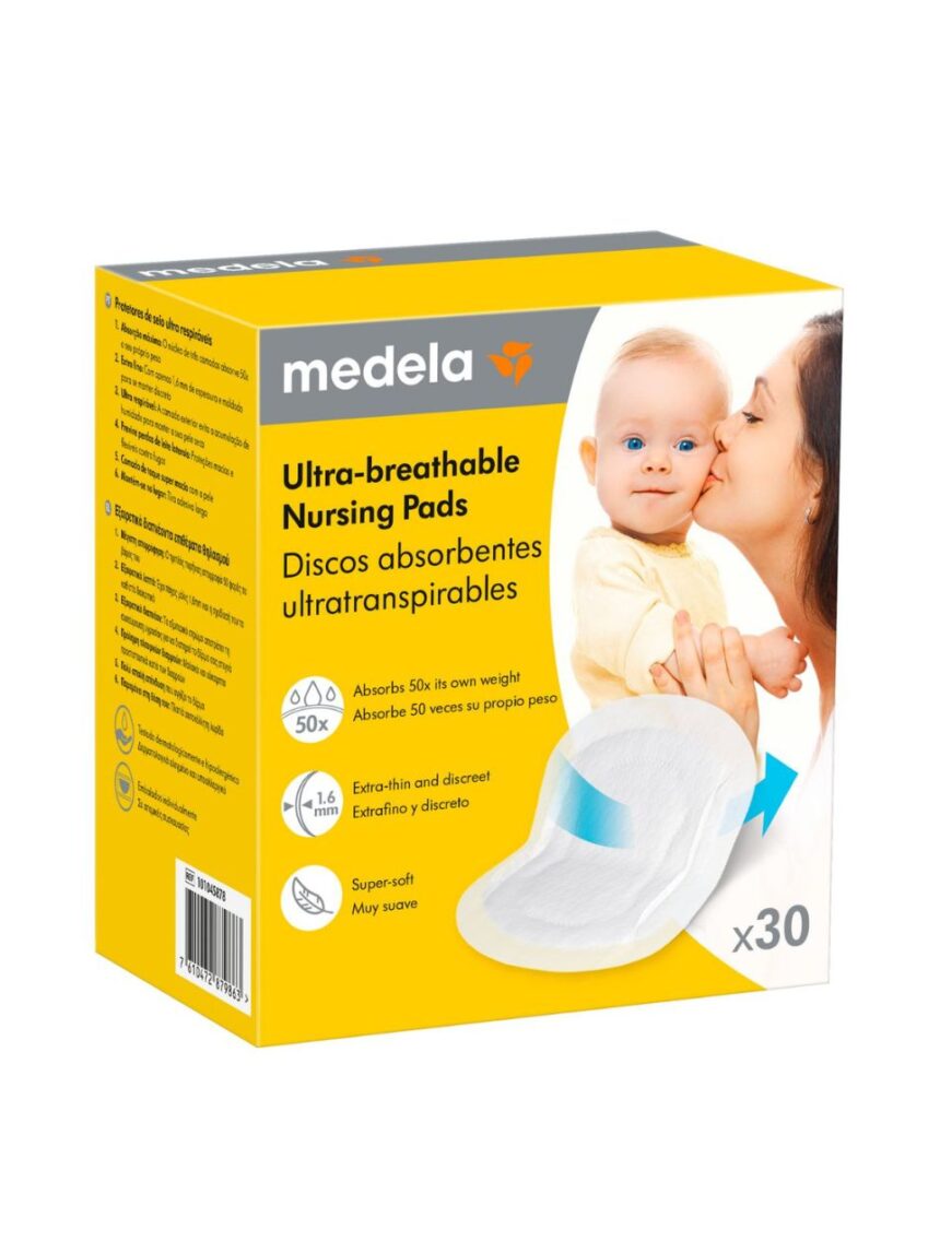 Medela ultra-breathable επιθέματα στήθους μιας χρήσης 30τμχ - Medela