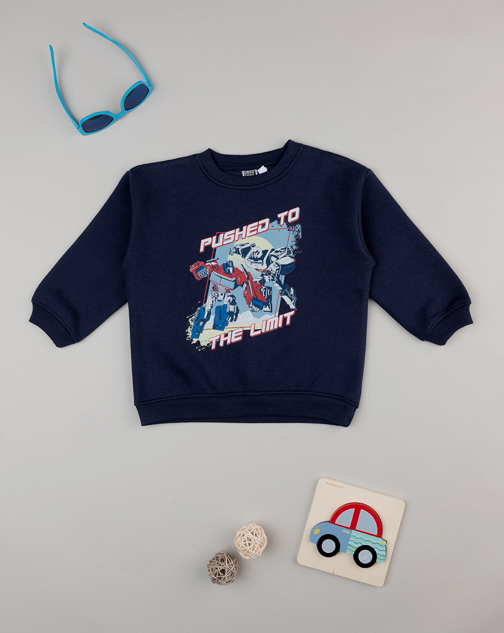 παιδική μπλούζα φούτερ μπλε transformers για αγόρι