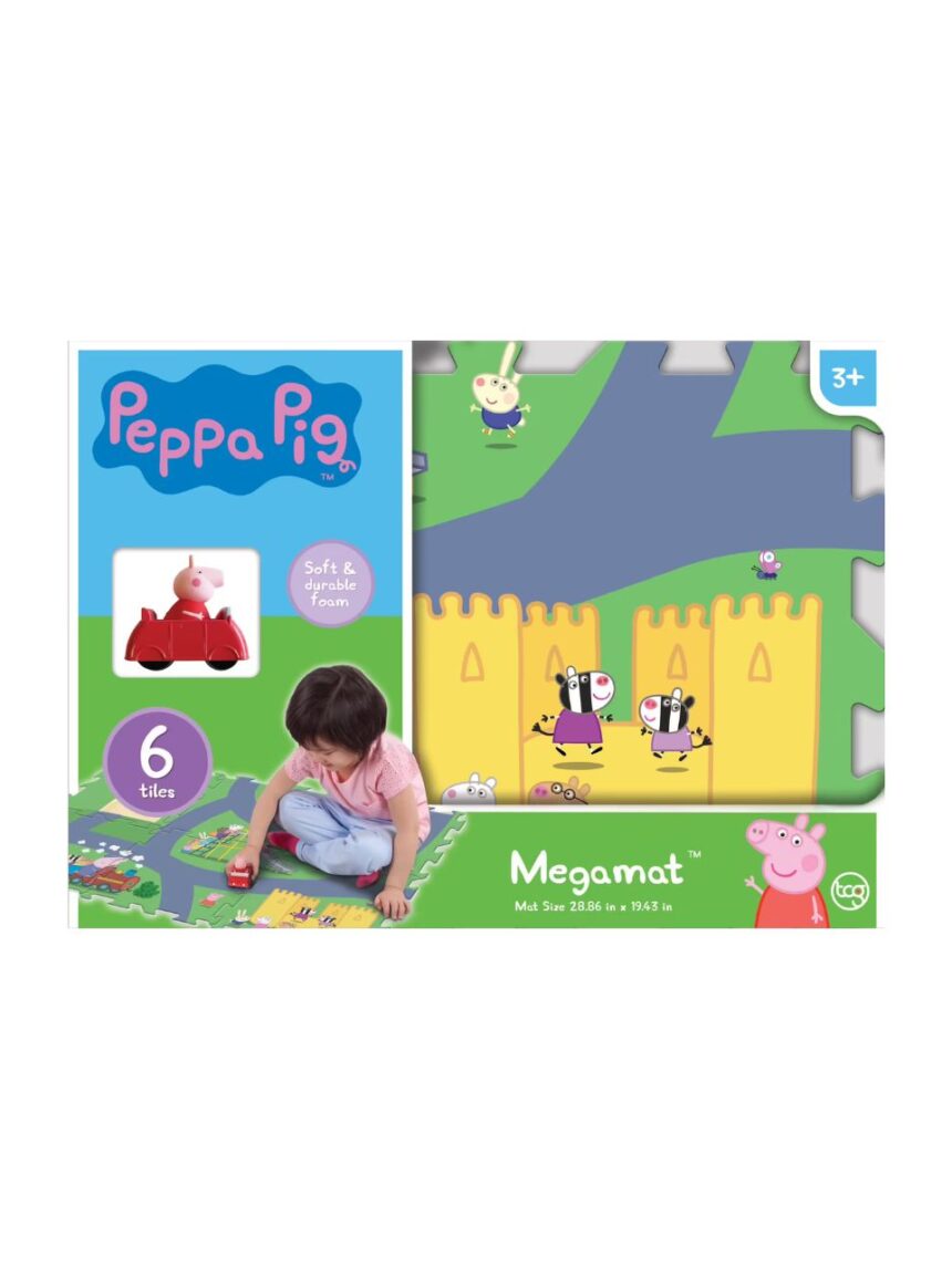 Giochi preziosi peppa pig megmat χαλάκι- 6 κομμάτια παζλ με οχηματάκι pp021000 - Peppa Pig